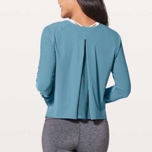 Lululemon Play Off The Pleats Long Sleeve Persian Blue